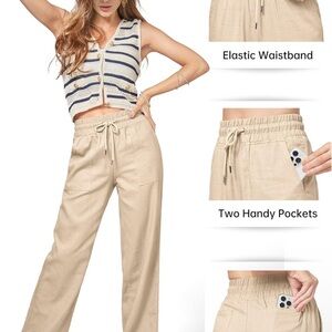 Brand New with tags! Size XS Willit Women's Wide Leg Pants - Tan